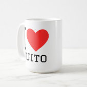 Mug J'aime Quito (Devant gauche)