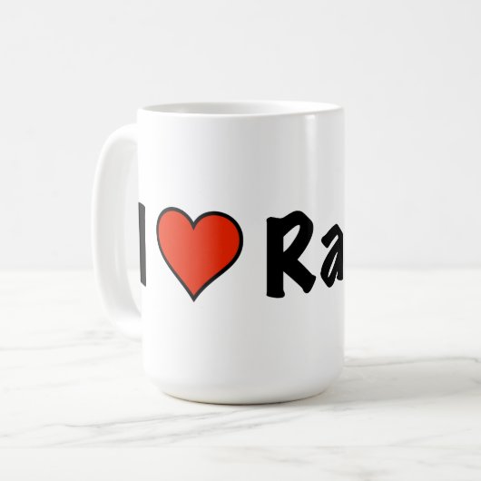 Mug J'aime Rachel (Devant gauche)