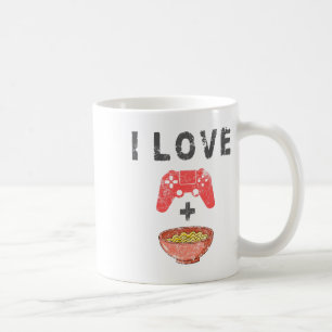 Mug J'aime Ramen Et Jeux Drôle Rétro Nouilles Joueur