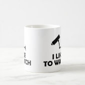 Mug J'Aime Regarder L'Enregistrement De Caméra Vidéo C (Centre)