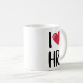 Mug J'aime Ressources humaines RH (Devant droit)