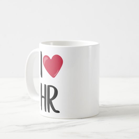 Mug J'aime Ressources humaines RH (Devant gauche)