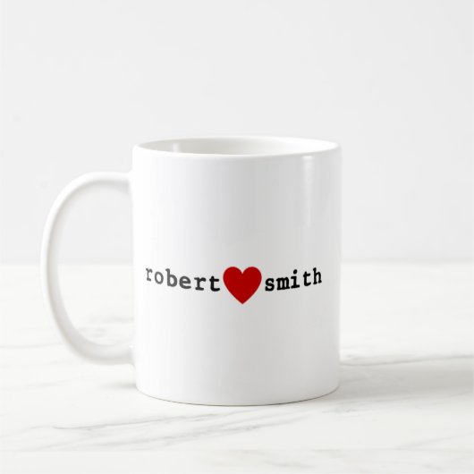 Mug J'aime Robert Smith (Gauche)
