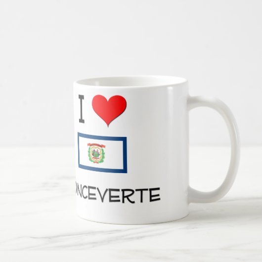Mug J'aime Ronceverte la Virginie Occidentale (Droite)