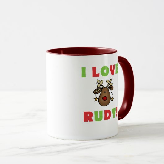 Mug J'Aime Rudy Reindeer (Devant droit)
