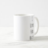 Mug J'aime sa posture accroupie drôle d'exercice de (Devant droit)
