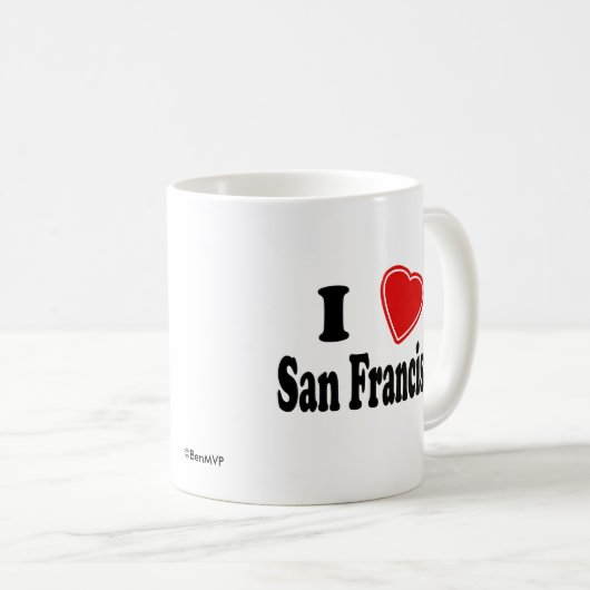 Mug J'aime San Francisco (Devant droit)