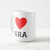 Mug J'aime Sara (Devant gauche)