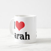 Mug J'aime Sarah (Devant gauche)