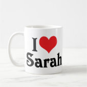 Mug J'aime Sarah (Gauche)