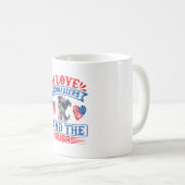 Mug J'aime Schnauzers et les USA (Devant droit)