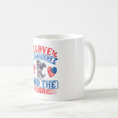 Mug J'aime Schnauzers et les USA (Devant droit)