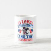 Mug J'aime Schnauzers et les USA (Centre)