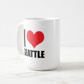 Mug J'aime Seattle (Devant gauche)