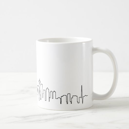 Mug J'aime Seattle dans un style extraordinaire (Droite)