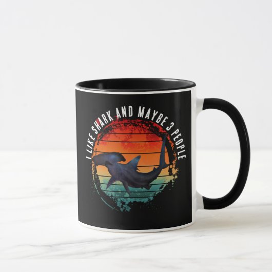 MUG J'AIME SHARK ET PEUT-ÊTRE 3 PERSONNES (Droite)