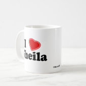 Mug J'aime Sheila (Devant gauche)