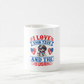 Mug J'aime Shih Tzus et les USA (Centre)