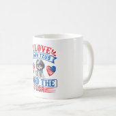 Mug J'aime Shih Tzus et les USA (Devant droit)