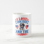 Mug J'aime Shih Tzus et les USA (Centre)