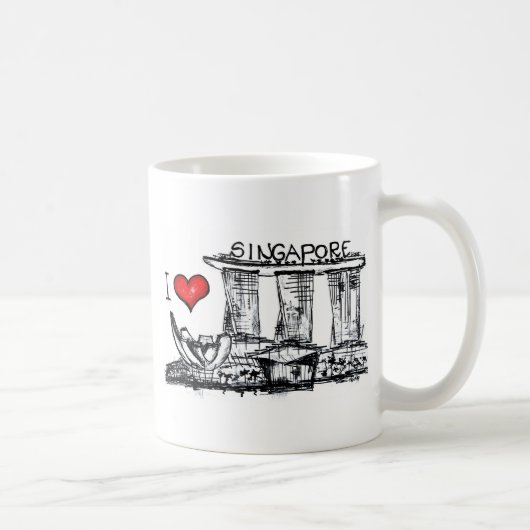 Mug J'aime Singapour (Droite)