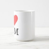 Mug J'aime son autocollant carré (Centre)