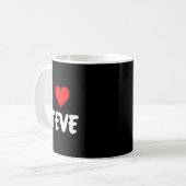 Mug J'aime Steve - Cœur - Nom (Devant gauche)