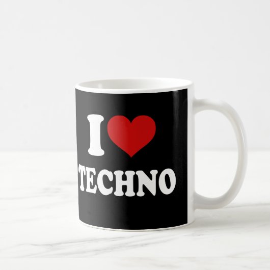 Mug J'aime Techno (Droite)