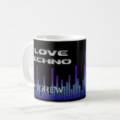 Mug J'aime Techno (Devant gauche)