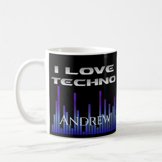 Mug J'aime Techno (Gauche)