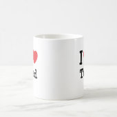 Mug J'aime Ted coeur personnalisé (Centre)