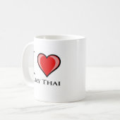 Mug J'aime thaïlandais de Muay (Devant gauche)