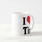Mug J'aime Tim (Devant droit)