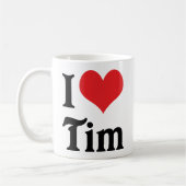 Mug J'aime Tim (Gauche)
