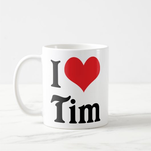 Mug J'aime Tim (Gauche)