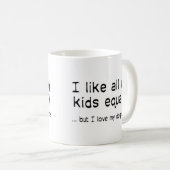 Mug J'aime tous mes enfants, mais j'aime mon chien plu (Devant droit)