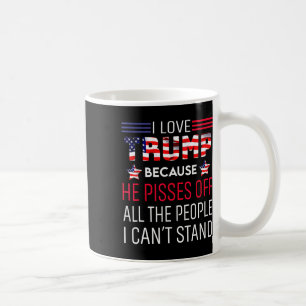 Mug J'Aime Trump Parce Qu'Il Empêche Ceux Que Je Ne Pe