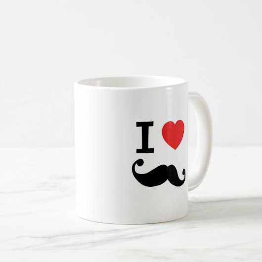 Mug J'aime twirly la moustache (Devant droit)