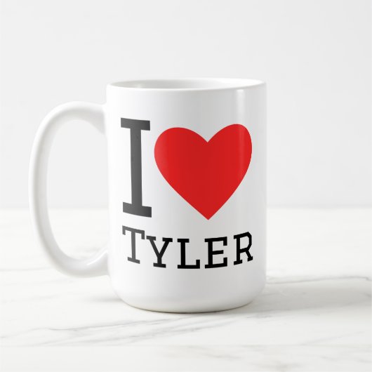 Mug J'aime Tyler (Gauche)