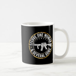 Mug J'aime une femme et plusieurs fusils mari drôle