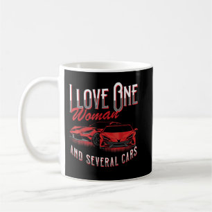 Mug J'aime une femme et plusieurs voitures Amoureux de