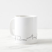 Mug J'aime Vancouver dans un style extraordinaire (Devant gauche)