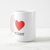 Mug J'aime Vincent (Devant gauche)