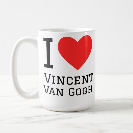 Mug j'aime Vincent Van Gogh (Gauche)