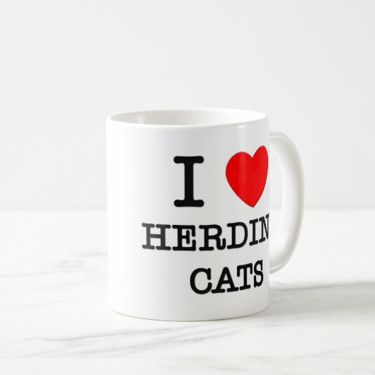 Mug J'aime vivre en troupe des chats (Devant droit)