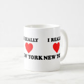 Mug j'aime vraiment beaucoup new york (Devant droit)