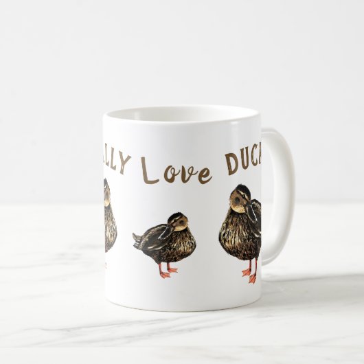 Mug J'Aime Vraiment Ducks Drinkware - (Devant droit)