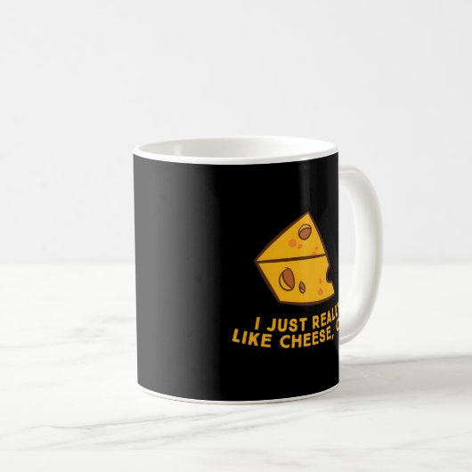 Mug J'Aime Vraiment Fromage Bon Fromage Humour aliment (Devant droit)