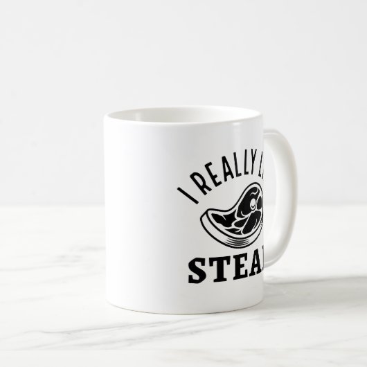 Mug J'Aime Vraiment Le Steak (Devant droit)