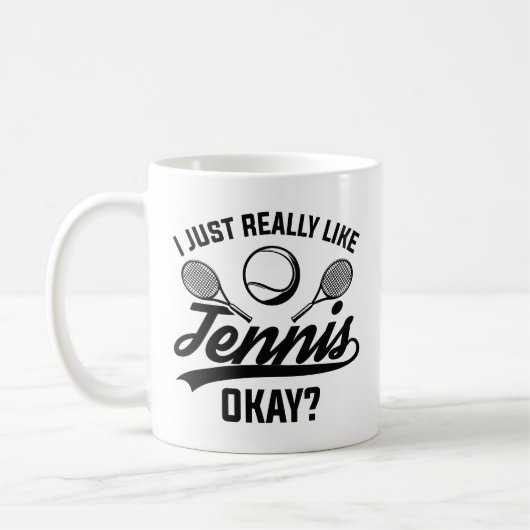 Mug J'Aime Vraiment Le Tennis D'Accord (Gauche)